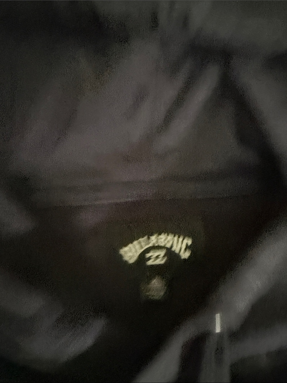 Billabong Black Zip-Up Hoodie with Green Logo - Picture 2 of 3